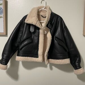 AHA Selected Black Leather Jacket